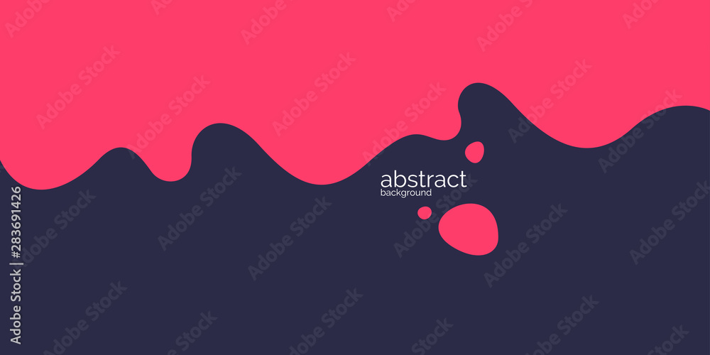 Poster bright poster with dynamic waves. vector illustration in minimal style