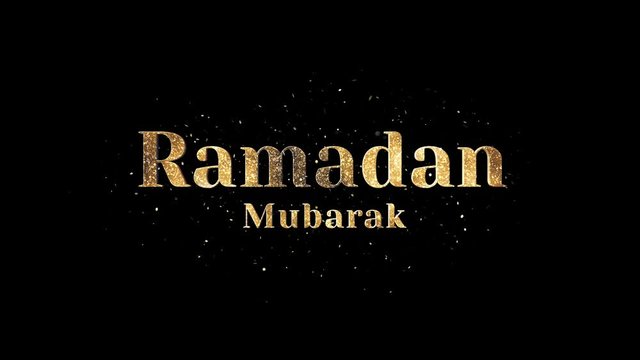Ramadan Mubarak Text Alpha Channel