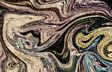 Abstract marble pop dots comics pattern. Colorful swirl background on old paper pattern. Multicolored texture artwork.