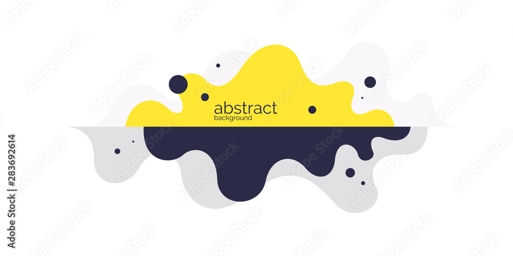 Poster bright poster with dynamic waves. vector illustration in minimal style