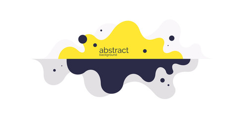 Bright poster with dynamic waves. Vector illustration in minimal style