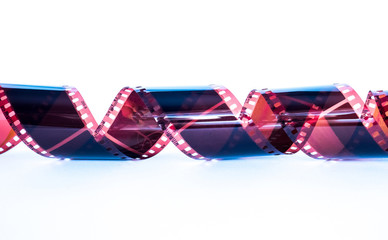 35mm photo film rolls. on white background