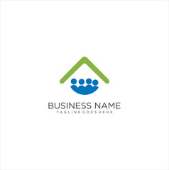 Group People House Logo Vector Design . Home Group Logo Design Vector Stock . Real estate Group Logo Design Industry