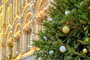 Christmas tree in Moscow city, Russia