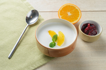 Light orange oatmeal