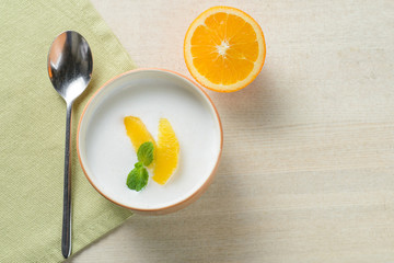 Light orange oatmeal