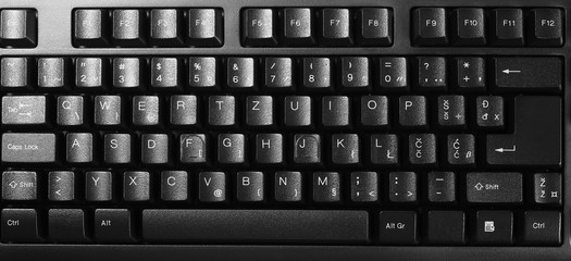 Computer, pc keyboard background and texture, top view