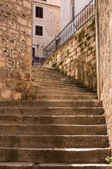 Obraz premium Narrow street of the old town, Sibenik, Croatia