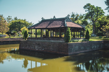 Fototapeta na wymiar Hue imperial palace and Royal Tombs in Vietnam