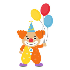 Cute clown vector illustration