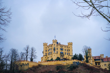 Hohenschwangau Castle in the Bavarian Alps of Germany