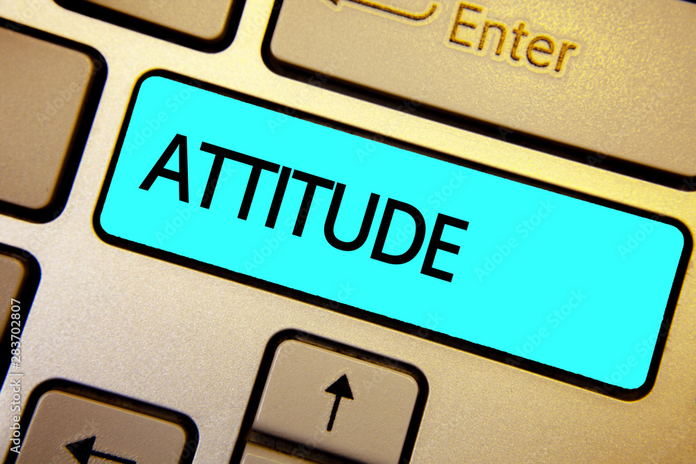 Aufkleber conceptual hand writing showing attitude. business photo showcasing settled way of thinking or feeli