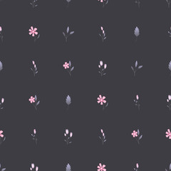 Seamless pattern Vector floral design with roses . Romantic background print