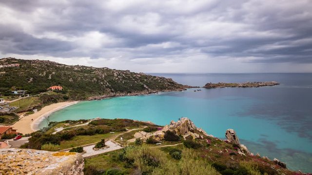 Timelapse della spiaggia Rena Bianca a Santa Teresa di Gallura, Sardegna