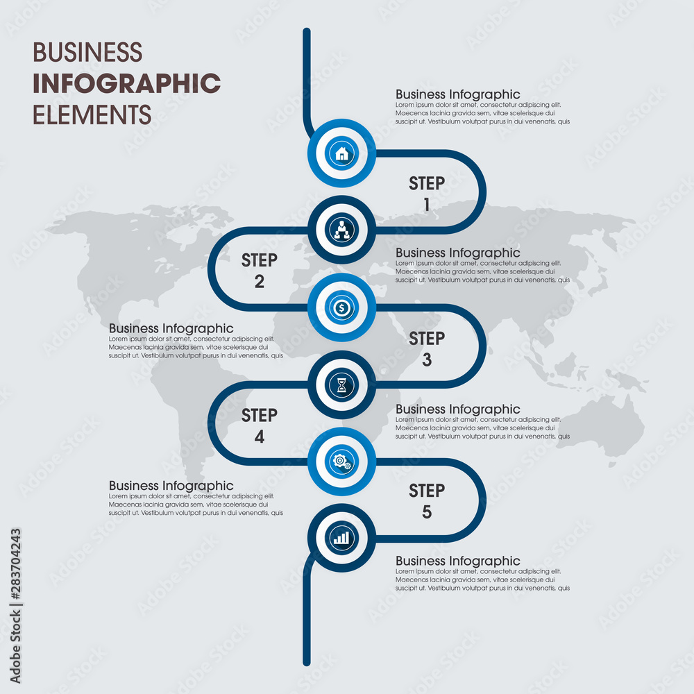 Poster abstract infographics number options template. vector illustration. business data visualization. pro