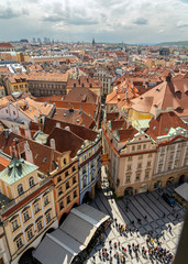Fototapeta na wymiar Elevated Scenes of Prague on a summer day