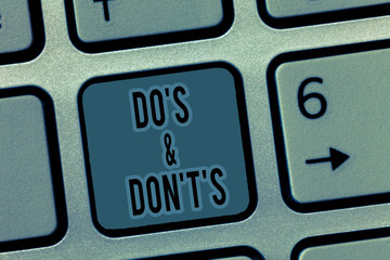 Handwriting text Do s is and Don t not s is. Concept meaning Confusion in one's mind about...