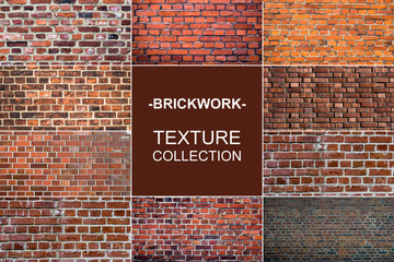 collection of 10 brick wall textures