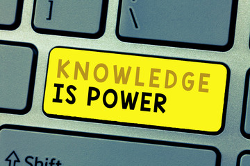 Text sign showing Knowledge Is Power. Conceptual photo skills acquired through experience and...