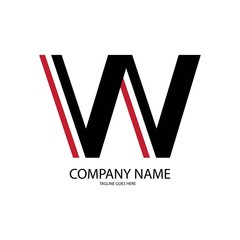 letter w logo vector