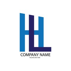 letter hl logo vector