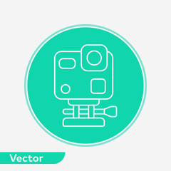 Action camera vector icon sign symbol