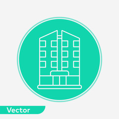 Apartment vector icon sign symbol