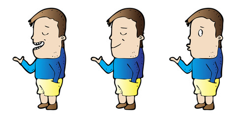 Explainer character design with theme of teenage boy