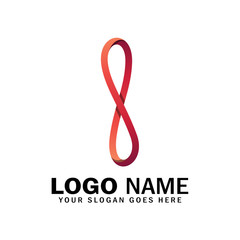 Letter I infinity logo template. Infinity, endless, unlimited symbol