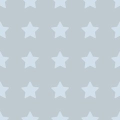 Seamless pattern with stars on a gray background. Vector illustration.