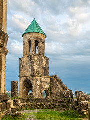 Fototapeta na wymiar Ancient belfry of famous Bagrati Cathedral in Kutaisi, Georgia