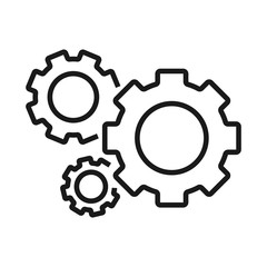 gear optimization - minimal line web icon. simple vector illustration. concept for infographic, website or app.