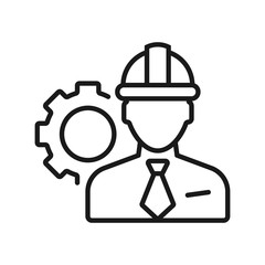 engineering department - minimal line web icon. simple vector illustration. concept for infographic, website or app.