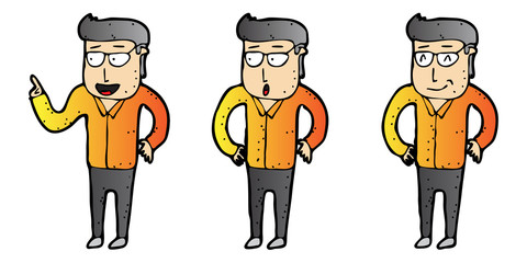Explainer character design with theme of business man