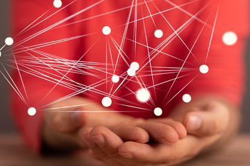 Big data visualization. Network connection structure