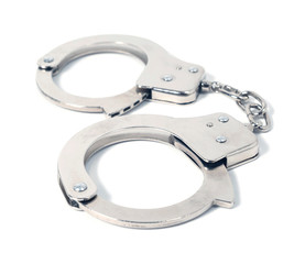 Handcuffs isolated on white