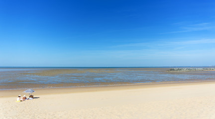 Fototapeta na wymiar Chatelaillon beach in Charente Maritime coast