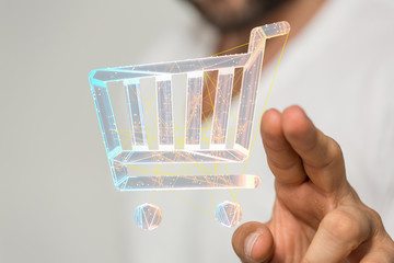percent shopping digital in hand