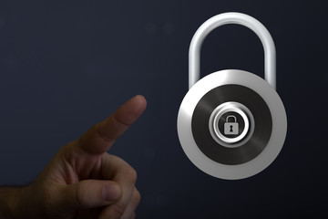 security data code digital in hand