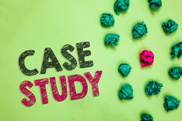 Text sign showing Case Study. Conceptual photo A subject matter to be discussed and related to the...