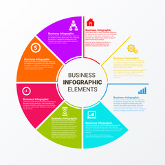 Abstract infographics number options template. Vector illustration. Business data visualization. Process chart. Abstract elements of graph, diagram with steps, options, parts or processes.