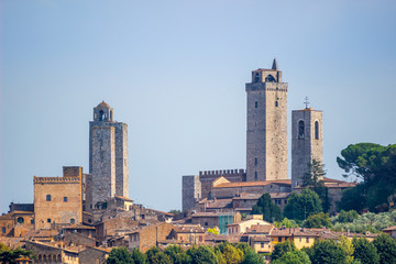 San Gimignano is a small medieval town near Siena, Tuscany, Italy