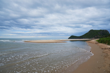 Scene of Pranburi beach at Khao kalok, Pracuab Khiri Khan 