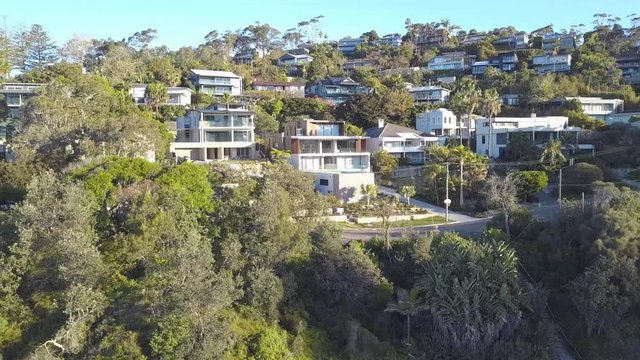 Residential Houses on top of a Cliff at Sydney's Northern Beaches - Australia