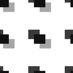 Seamless pattern with grey squares on a white background. Vector illustration.