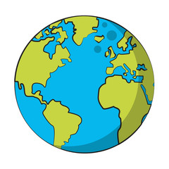 world map earth globe cartoon