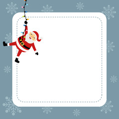 Christmas card template with Santa Claus.