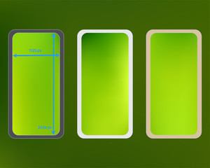 Mesh, green colored phone backgrounds kit.