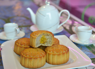 Tasty moon cake for Mid-Autumn festival