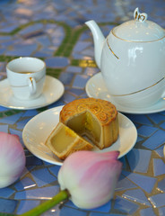 Tasty moon cake for Mid-Autumn festival